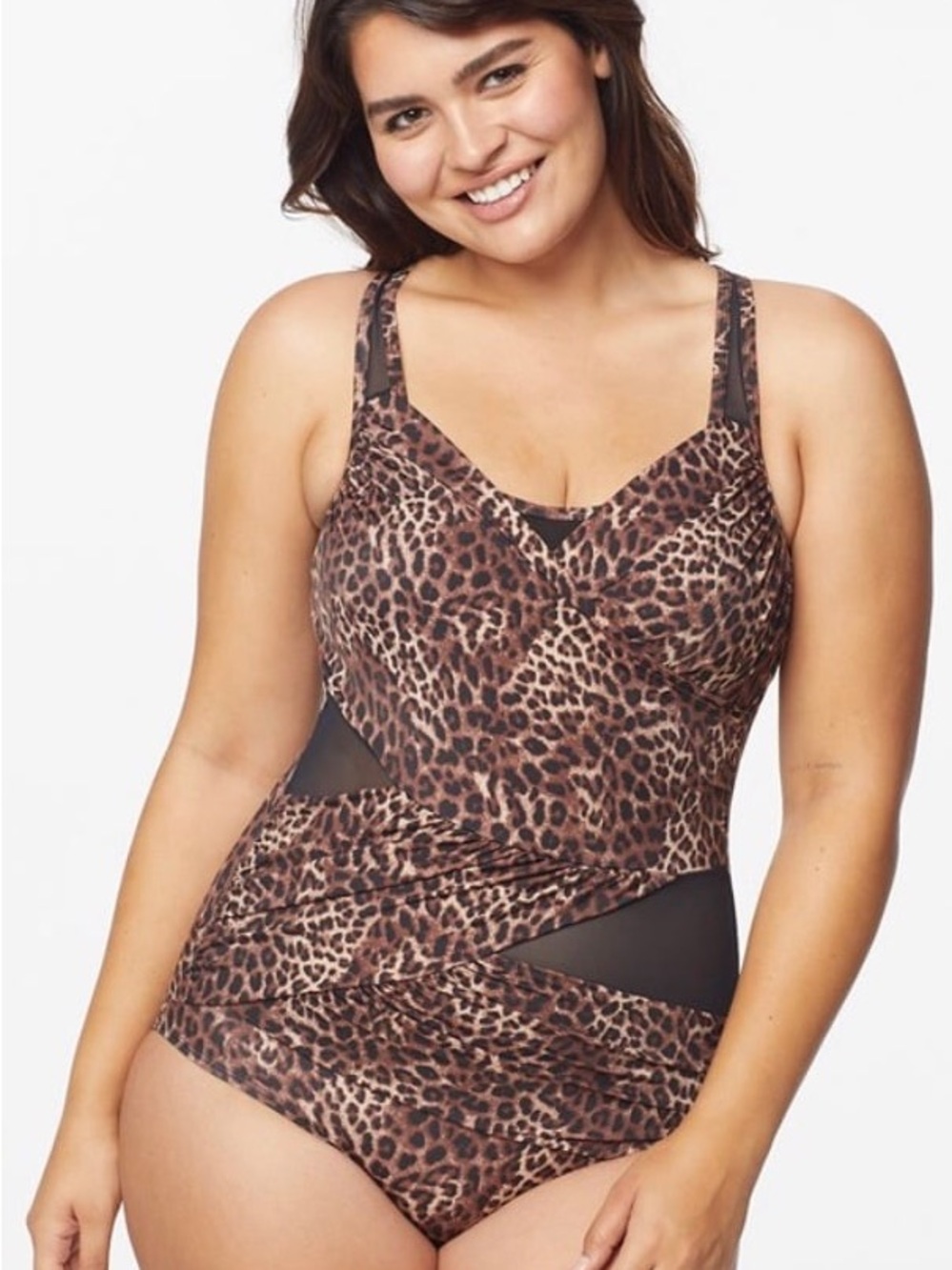 Ruby Ribbon Women’s Palm Beach One Piece Swimsuit in Leopard 22